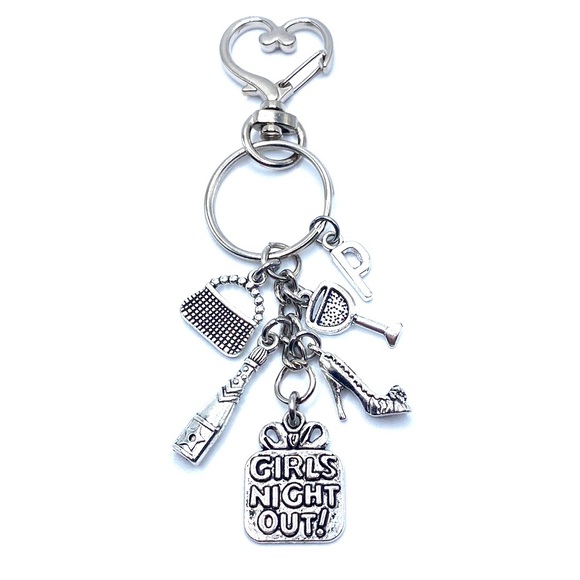Girls Night Out Keychain Bag Charm May Be Personalized - Picture 4 of 7